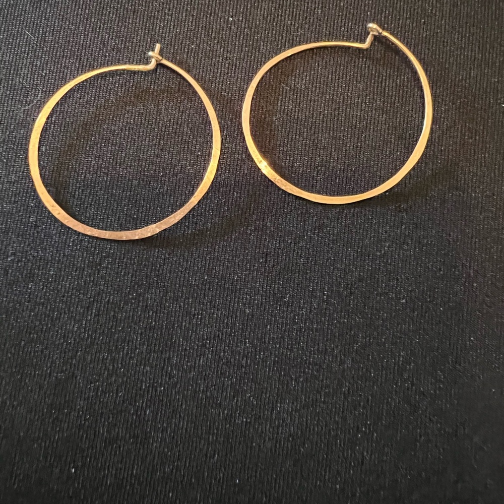 Rose Gold Handmade Hoops